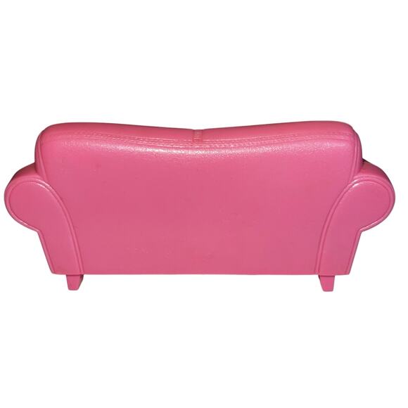 Fisher Price Mattel Loving Family Dollhouse Furniture Pink Plastic Couch 2004 - Picture 4 of 5